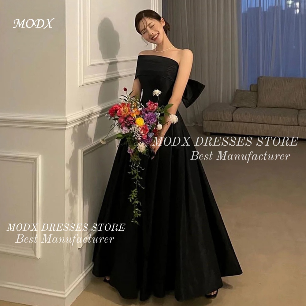 Modern Korean Lifestyle - MODX Zarif Siyah Tek Omuzlu Kore