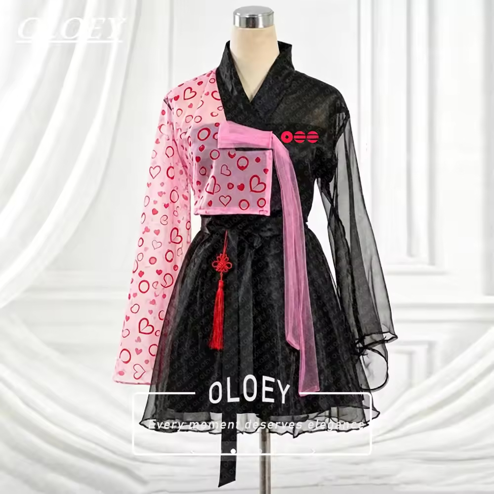 Modern Korean Lifestyle - OLOEY Modern Siyah Kısa Konser Hanbok