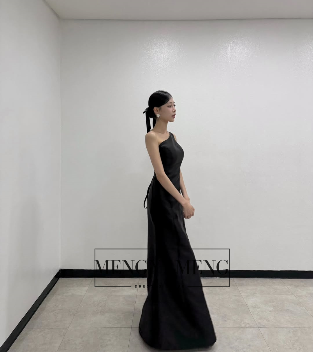 ZHUISHU Tek Omuzlu Siyah Abiye - Modern Korean Lifestyle incelemesi ve fiyatı